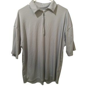 Forrester Men's 1/4 Zip Golf Polo- Gray‎ XXL Excellent